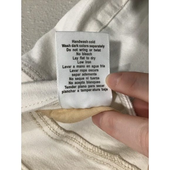 NWT Judy Blue Cheryl High Rise Cuffed Boyfriend White Denim Jeans 14W Stretch - Picture 6 of 8